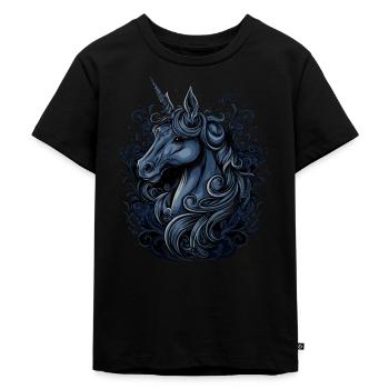 Licorne Fantaisie - T-shirt Premium bio Enfant - noir - Devant - Mikhail (115cm)
