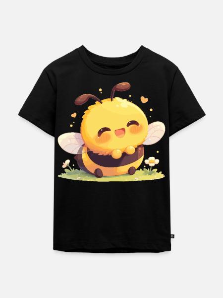 Bienen Biene - Kinder Premium Bio T-Shirt - Schwarz