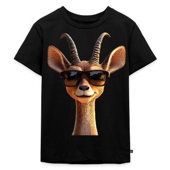 Antelope, Kudu, Gazelle, Africa, Serengeti, Antelope - Kids Premium Organic T-Shirt - black - Front - Mikhail (115cm)