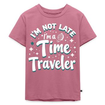 Passionné de voyage dans le temps qui s’intéresse à - T-shirt Premium bio Enfant - mauve - Devant - Hailey (125cm)