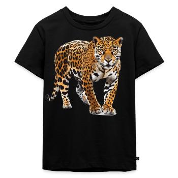 Jaguare Jaguar - Kinder Premium Bio T-Shirt - Schwarz - Vorne - Mikhail (115cm)
