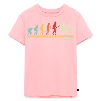 Evolution zum Computerprogrammierer - Kinder Premium Bio T-Shirt - Rosa - Vorne - AI Model Kid Female (0cm)