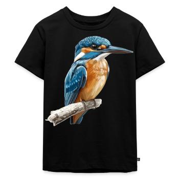 Eisvögel Eisvogel - Kinder Premium Bio T-Shirt - Schwarz - Vorne - Mikhail (115cm)