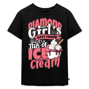 Freundin Eis Ehefrau Valentinstag - Kinder Premium Bio T-Shirt - Schwarz - Vorne - Mikhail (115cm)