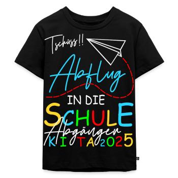 Kita Abgänger 2025 - Kinder Premium Bio T-Shirt - Schwarz - Vorne - Mikhail (115cm)