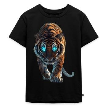 Tiger - Kinder Premium Bio T-Shirt - Schwarz - Vorne - Mikhail (115cm)