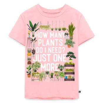 Amateur de plantes Jardinage Combien - T-shirt Premium bio Enfant - rose - Devant - AI Model Kid Female (0cm)