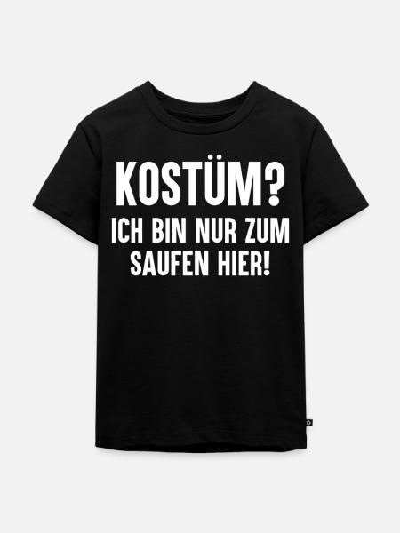 Kostüm Karneval Fasching - Kinder Premium Bio T-Shirt - Schwarz
