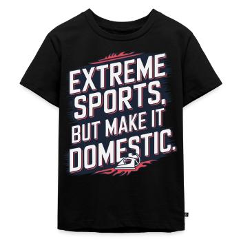 Repassage extrême Compétitif Drôle - T-shirt Premium bio Enfant - noir - Devant - Mikhail (115cm)