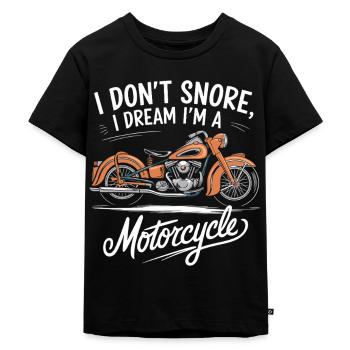I Don't Snore Schnarchen Motorrad für einen - Kinder Premium Bio T-Shirt - Schwarz - Vorne - Mikhail (115cm)