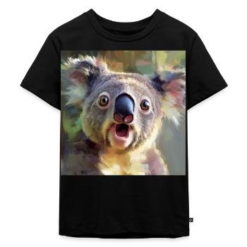 Koala - Kinder Premium Bio T-Shirt - Schwarz - Vorne - Mikhail (115cm)