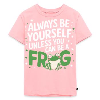 Frog Toad - Kids Premium Organic T-Shirt - rose - Front - AI Model Kid Female (0cm)