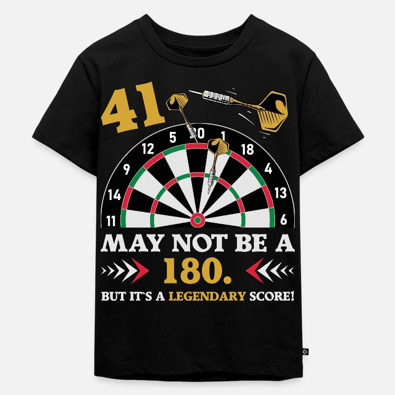 Pas 180 mais un classique 41e anniversaire : les fléchettes - T-shirt Premium bio Enfant - noir