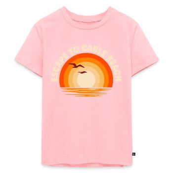 Je fuis vers Cable Beach - T-shirt Premium bio Enfant - rose - Devant - AI Model Kid Female (0cm)