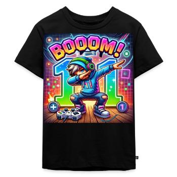 Gaming Dab Shirt 11 – Motif d’anniversaire pour les gamers - T-shirt Premium bio Enfant - noir - Devant - Mikhail (115cm)