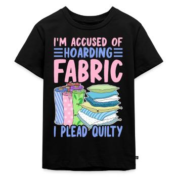 Couture et courtepointe amusantes - T-shirt Premium bio Enfant - noir - Devant - Mikhail (115cm)