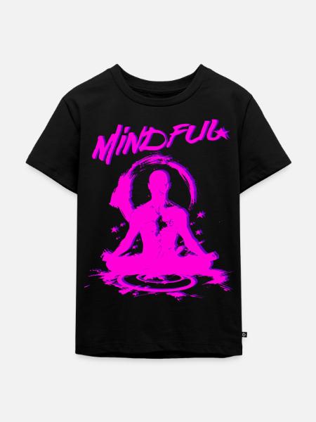 Mindful - Kinder Premium Bio T-Shirt - Schwarz