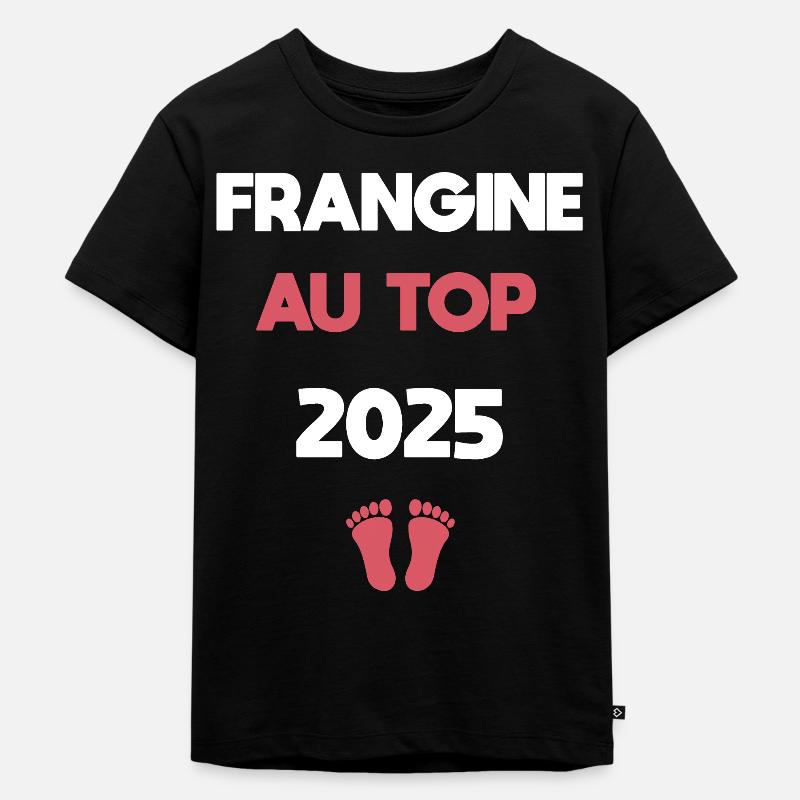 Schwester an der Spitze der Schwangerschaftsankündigung 2025 - Kinder Premium Bio T-Shirt - Schwarz