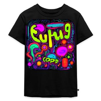 Couleurs néon style vif UV - T-shirt Premium bio Enfant - noir - Devant - Mikhail (115cm)