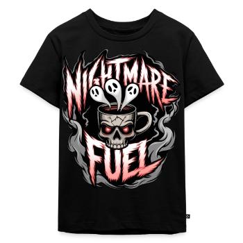 Nightmare Fuel Skull Mug Decaf Coffee Lover Edgy - Kids Premium Organic T-Shirt - black - Front - Mikhail (115cm)
