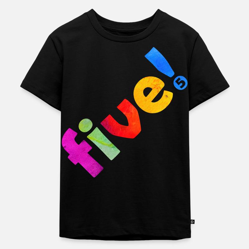 CINQ 5 ANS 5E ANNIVERSAIRE - T-shirt Premium bio Enfant - noir