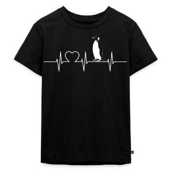Pinguine Pinguin - Kinder Premium Bio T-Shirt - Schwarz - Vorne - Mikhail (115cm)