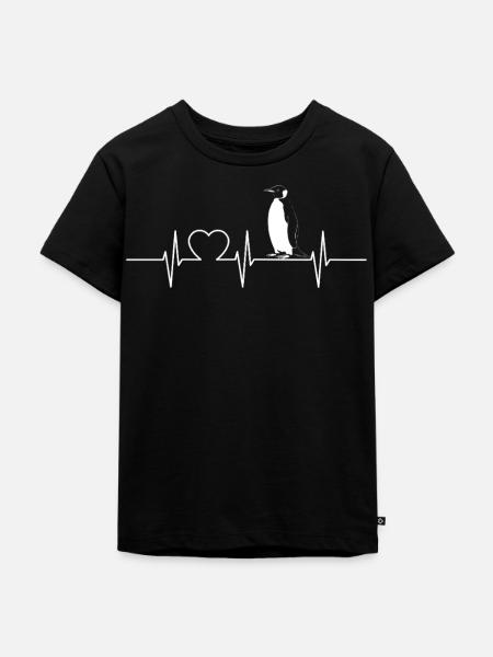 Pinguine Pinguin - Kinder Premium Bio T-Shirt - Schwarz