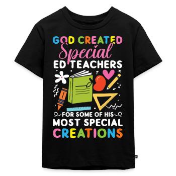 Gott Schuf Sonderpädagogen Für Einige Seiner - Kinder Premium Bio T-Shirt - Schwarz - Vorne - Mikhail (115cm)