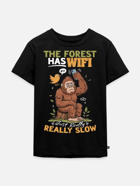 Bigfoot Sasquatch - Kinder Premium Bio T-Shirt - Schwarz