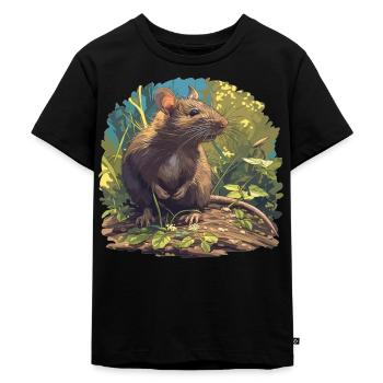 Ratten Ratte - Kinder Premium Bio T-Shirt - Schwarz - Vorne - Mikhail (115cm)