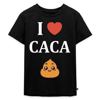 caca - T-shirt Premium bio Enfant - noir - Devant - Mikhail (115cm)
