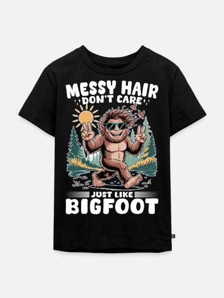 Bigfoot Sasquatch - Kinder Premium Bio T-Shirt - Schwarz