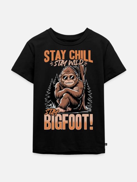 Bigfoot Sasquatch - Kinder Premium Bio T-Shirt - Schwarz