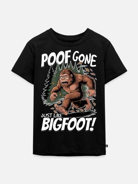 Bigfoot Sasquatch - Kinder Premium Bio T-Shirt - Schwarz