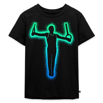 Turner Gymnastik Ringeturnen Herren Jungen Turnen - Kinder Premium Bio T-Shirt - Schwarz - Vorne - Mikhail (115cm)