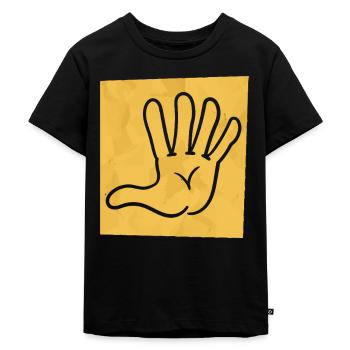 5. Geburtstag, 5 Jahre alt Junge Mädchen, 5 Finger - Kinder Premium Bio T-Shirt - Schwarz - Vorne - Mikhail (115cm)