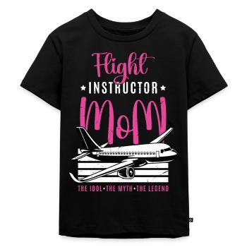 Flight Instructor Mom The Idol Flight Attendant - Kids Premium Organic T-Shirt - black - Front - Mikhail (115cm)