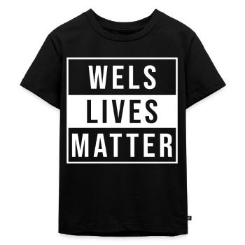 Wels Bayern Polizei Welse - Kinder Premium Bio T-Shirt - Schwarz - Vorne - Mikhail (115cm)