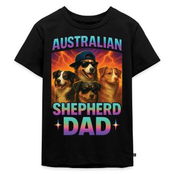 Australischer Schäferhund - Kinder Premium Bio T-Shirt - Schwarz - Vorne - Mikhail (115cm)