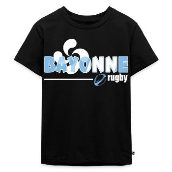 Rugby Bayonne Pays Basque Homme Femme Enfant - T-shirt Premium bio Enfant - noir - Devant - Mikhail (115cm)