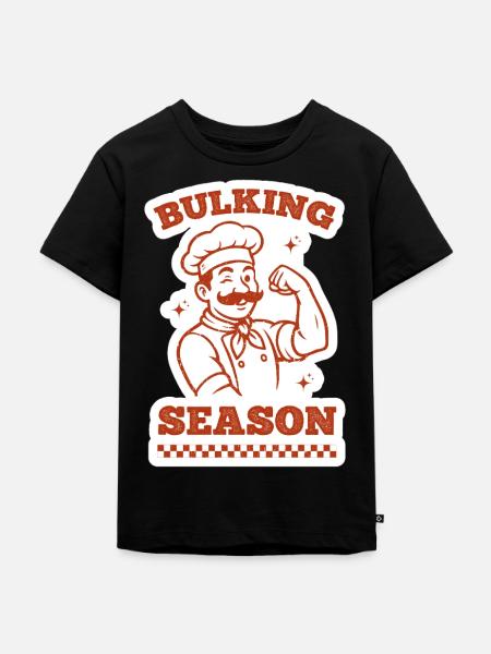 Bulking Season - Kinder Premium Bio T-Shirt - Schwarz