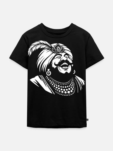 Lachender Ali Baba Design - Kinder Premium Bio T-Shirt - Schwarz