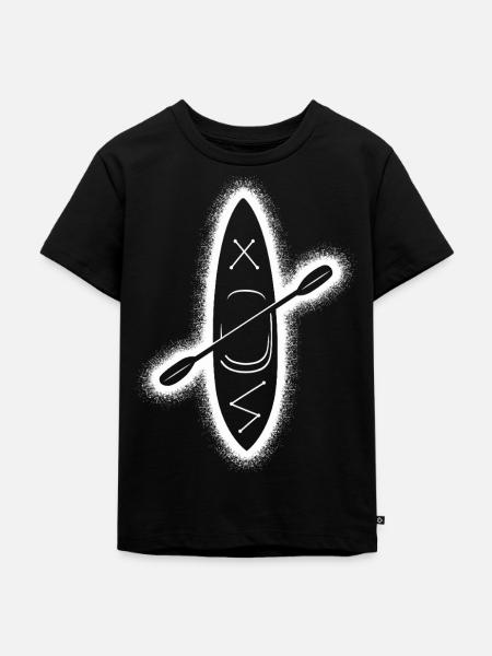 Kanu Paddelboot Kinder Kajak Herren - Kinder Premium Bio T-Shirt - Schwarz