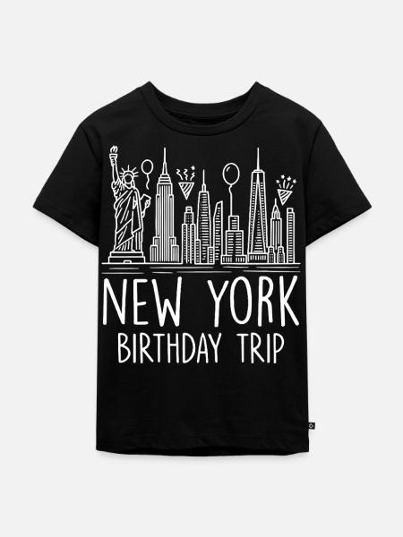 New York Birthday Trip - Kinder Premium Bio T-Shirt - Schwarz