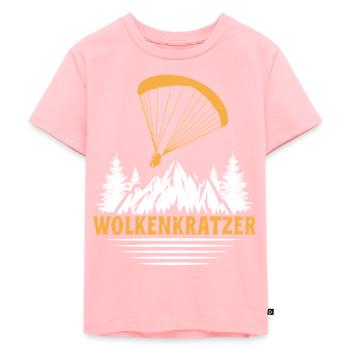 Paraglider SKYSCRAPER FUNNY - Kids Premium Organic T-Shirt - rose - Front - AI Model Kid Female (0cm)