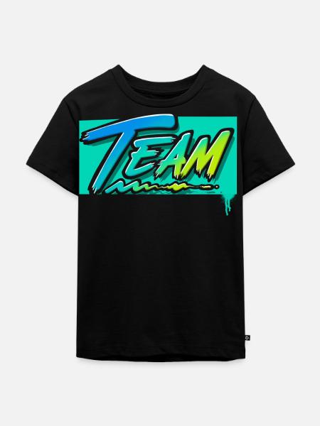 Team - Kinder Premium Bio T-Shirt - Schwarz