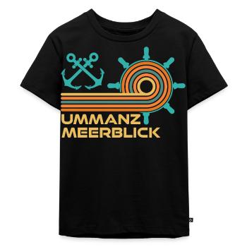 Vacances en mer Baltique : Divertissement sur la mer - T-shirt Premium bio Enfant - noir - Devant - Mikhail (115cm)