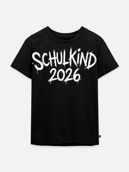 Schulkind 2026 - Kinder Premium Bio T-Shirt - Schwarz