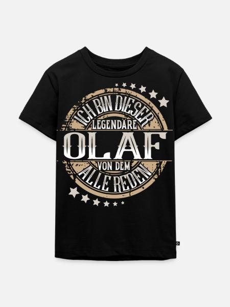 Olaf - Kinder Premium Bio T-Shirt - Schwarz