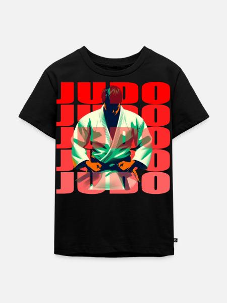 Judo - Kinder Premium Bio T-Shirt - Schwarz